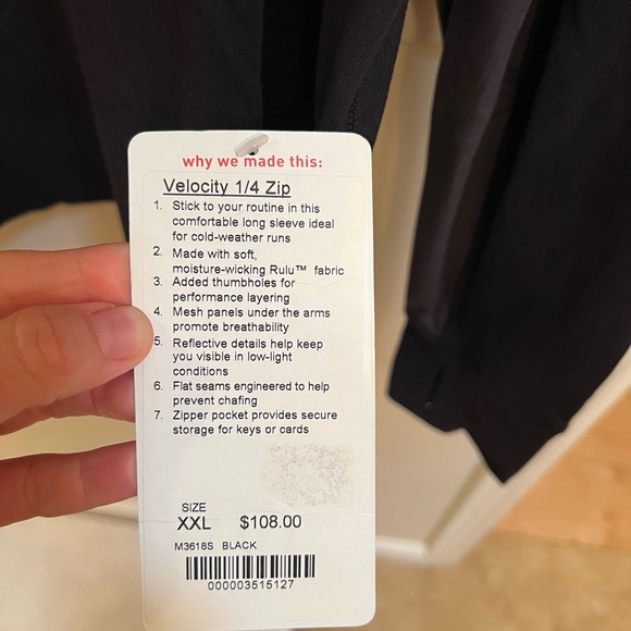 Men’s Brand New Lululemon Velocity 1/4 Zip - Picture 2 of 3